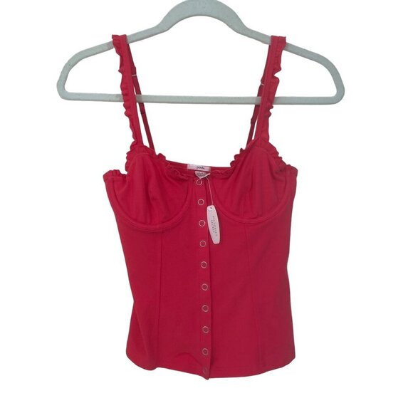 NEW Pout By Victoria's Secret Size S Cami Wired Red Cotton NWT - Picture 3 of 5